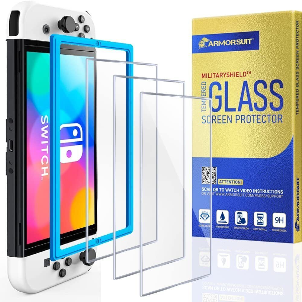 ArmorSuit [3 Pack] Tempered Glass Nintendo Switch OLED 2021 Screen Protector USA