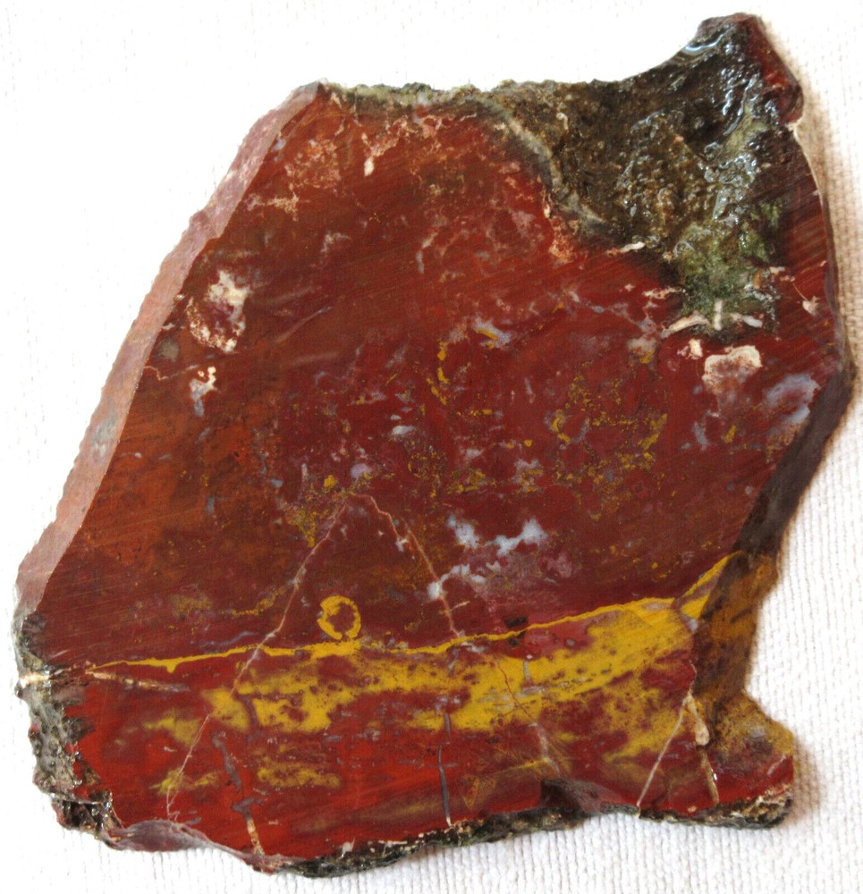 Fancy Jasper Slab - Gold - Red - 110 Grams - India