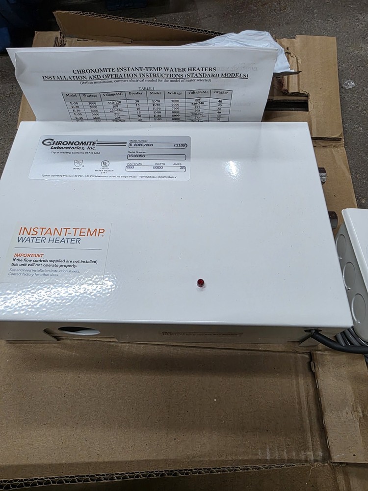 Chronomite E-80FS/208 Instant-Temp Thermostatic Tankless Water Heater