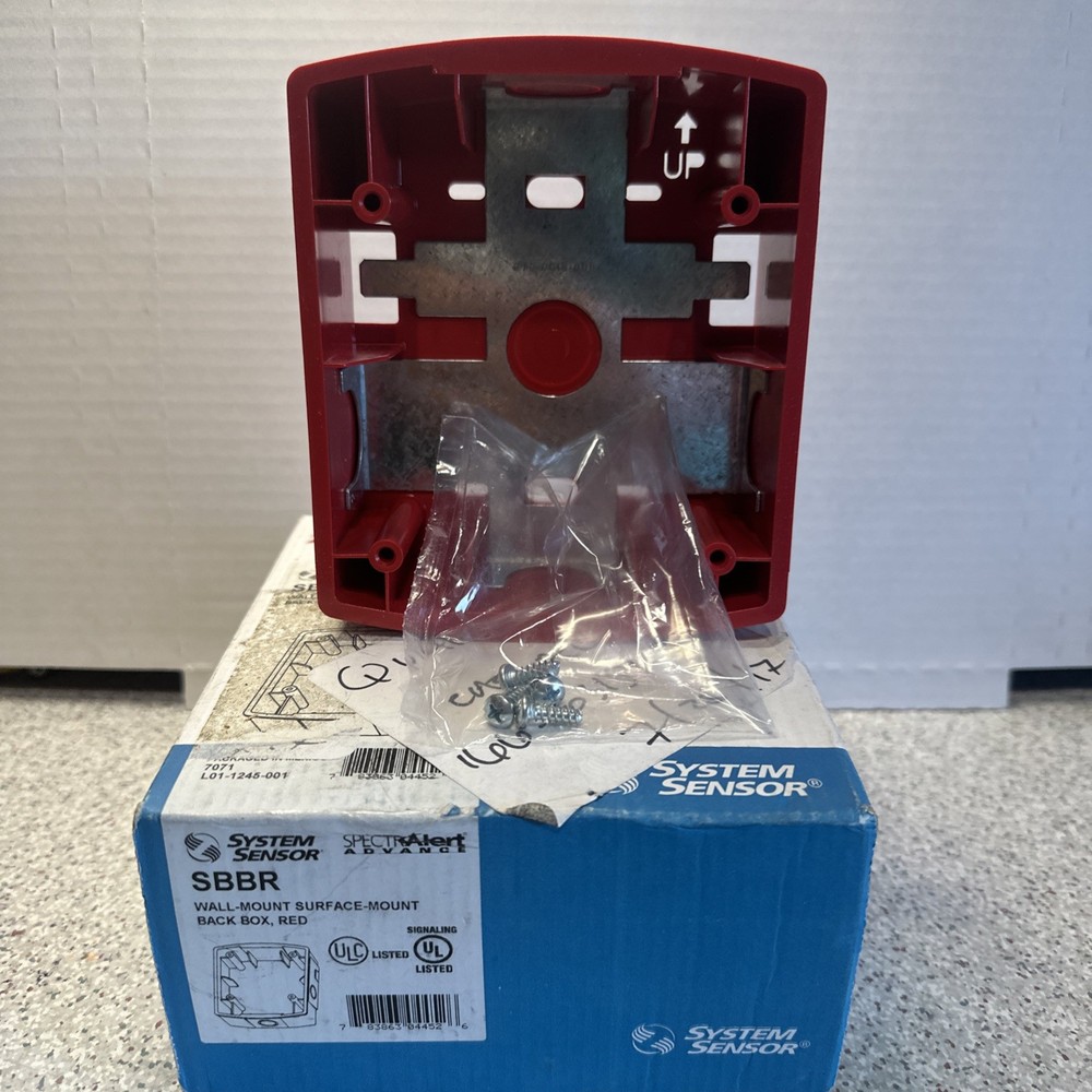 **NEW**  System Sensor SBBR - Wall Mounted Surface Box Red
