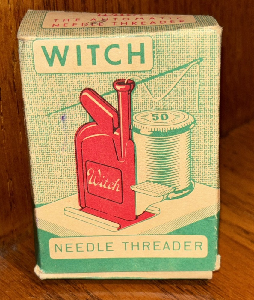 VTG Witch Sewing Needle Threader W/Instructions In Original Box West Germany NOS