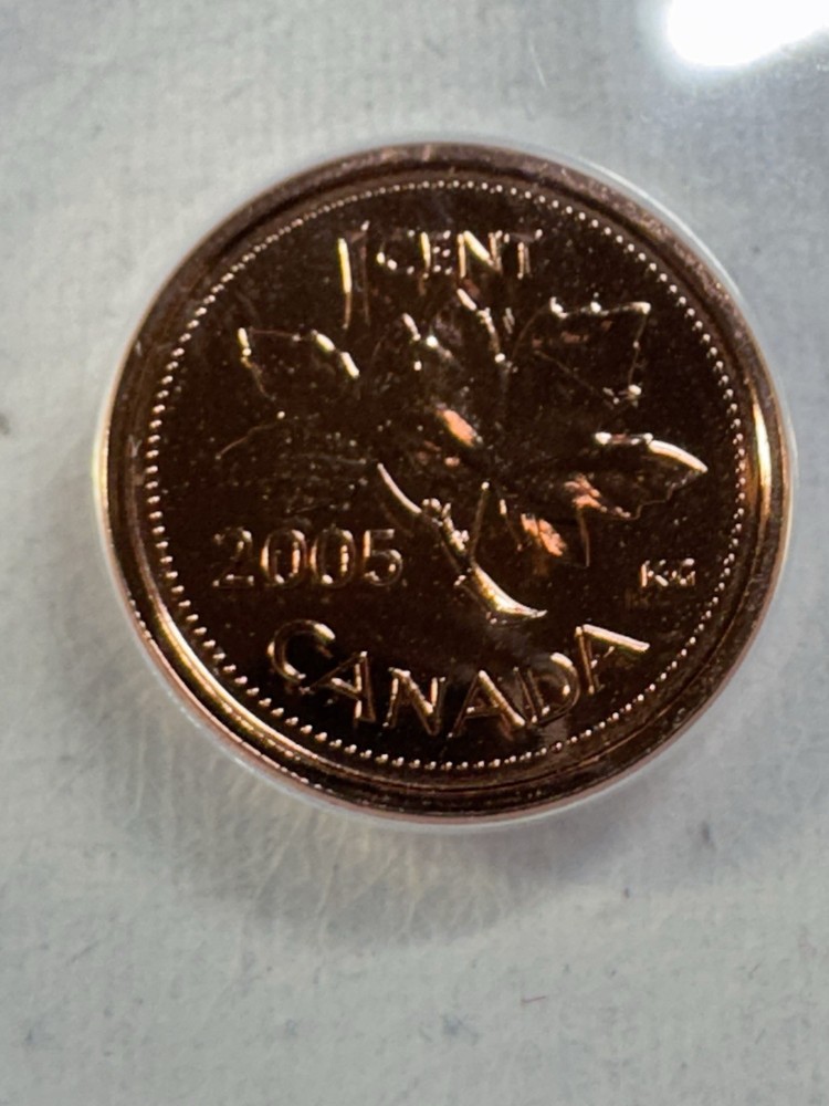 2005-P Canada 1 Cent Graded MS 67 RD by ANACS