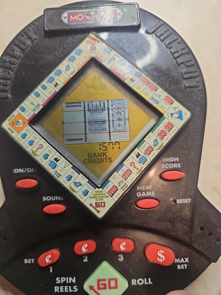 VTG 1999 Hasbro Monopoly Jackpot Hand Held Video Game Working