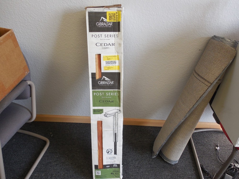 NEW Gibraltar DPK00000 Cedar Drive-In Mailbox Post Kit
