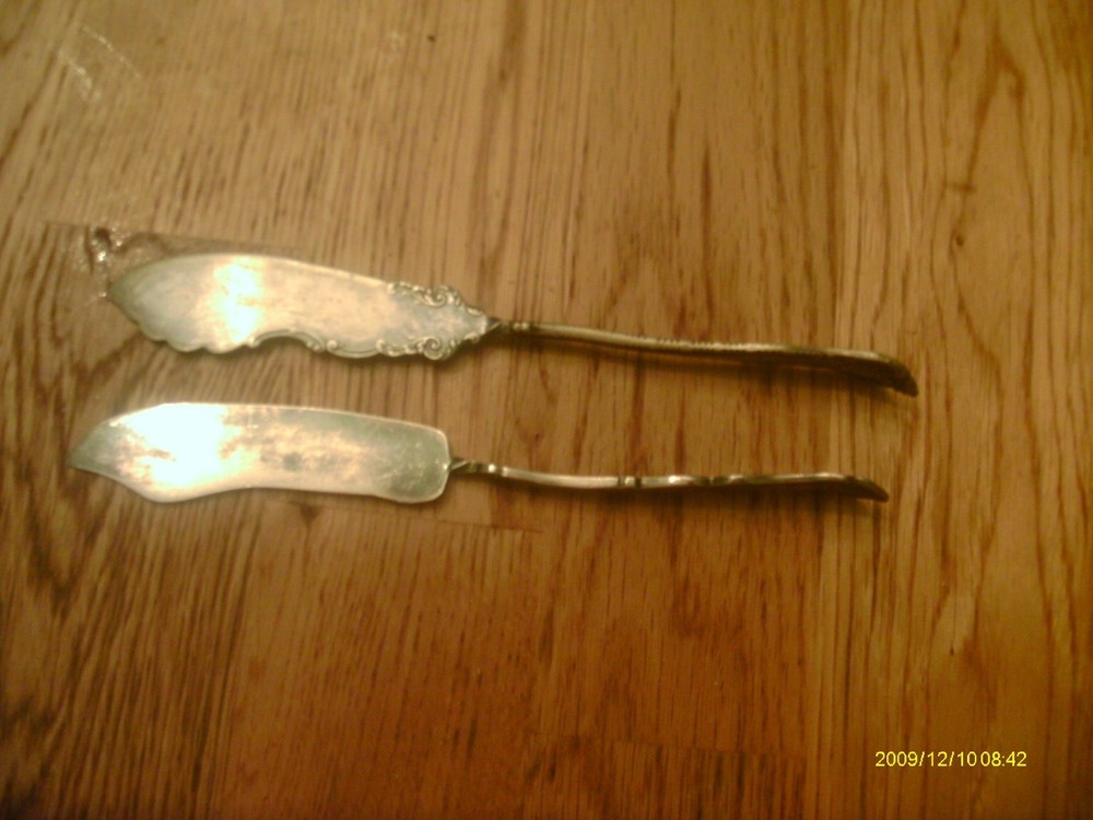 very old silver plate knife from colection