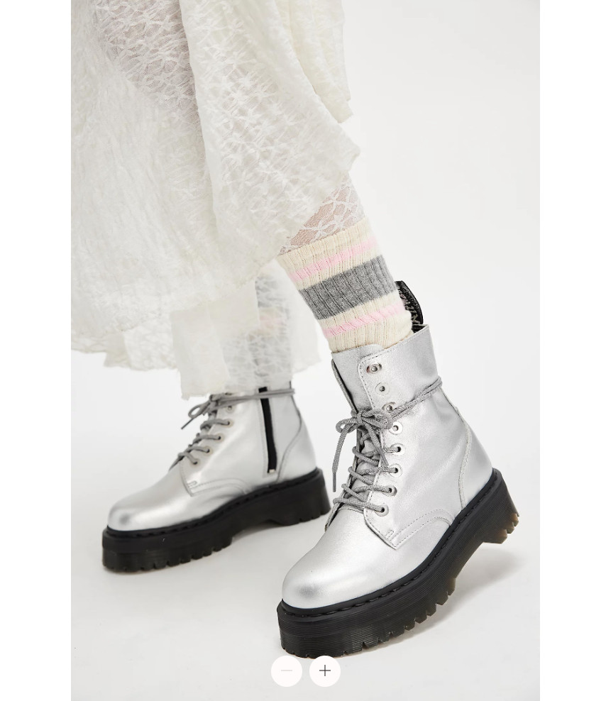 DR. MARTENS JADON MAX METALLIC LEATHER PLATFORMS MSRP$260  Soft, Comfy & CHIC