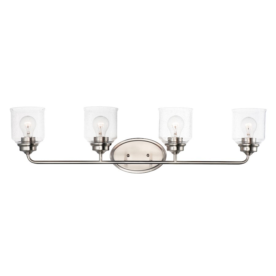 Maxim Lighting Acadia 4-Light Bath Vanity, Satin Nickel - 12264CDSN