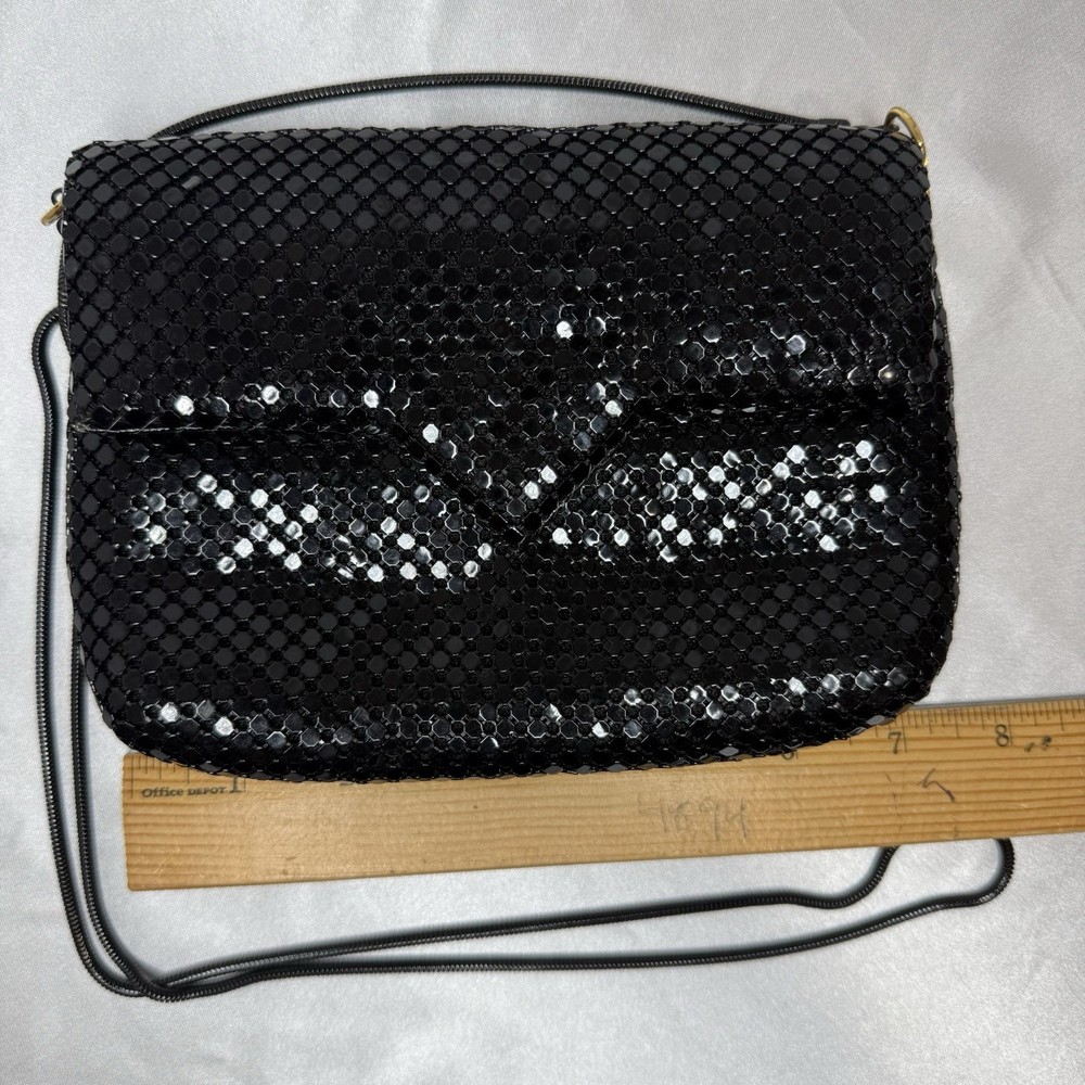 BlackMesh Evening Shoulder Handbag Purse Clutch With Rope Strap Classy