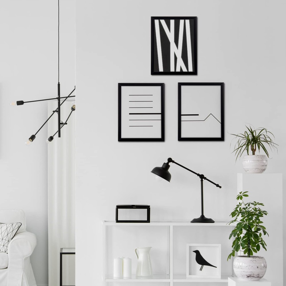 17x23 Black Picture Frame, Wall Mounting Horizontally or Vertically, Decorati...