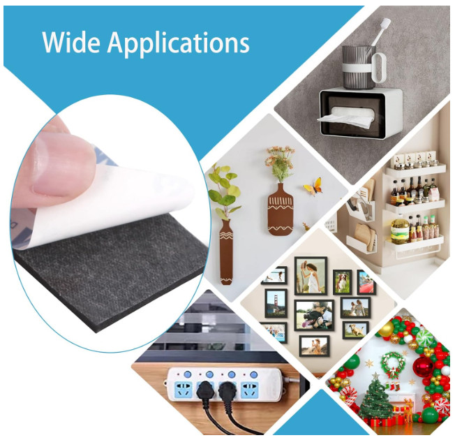 60Pcs Double Sided Adhesive Pads Heavy Duty Mounting Foam Tape Rectangular Wall