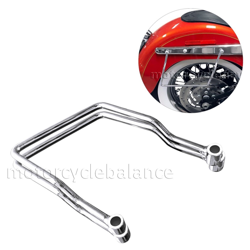 1984-2017 Harley Davidson Softail Saddlebag Support Brackets Bar Chrome Mount
