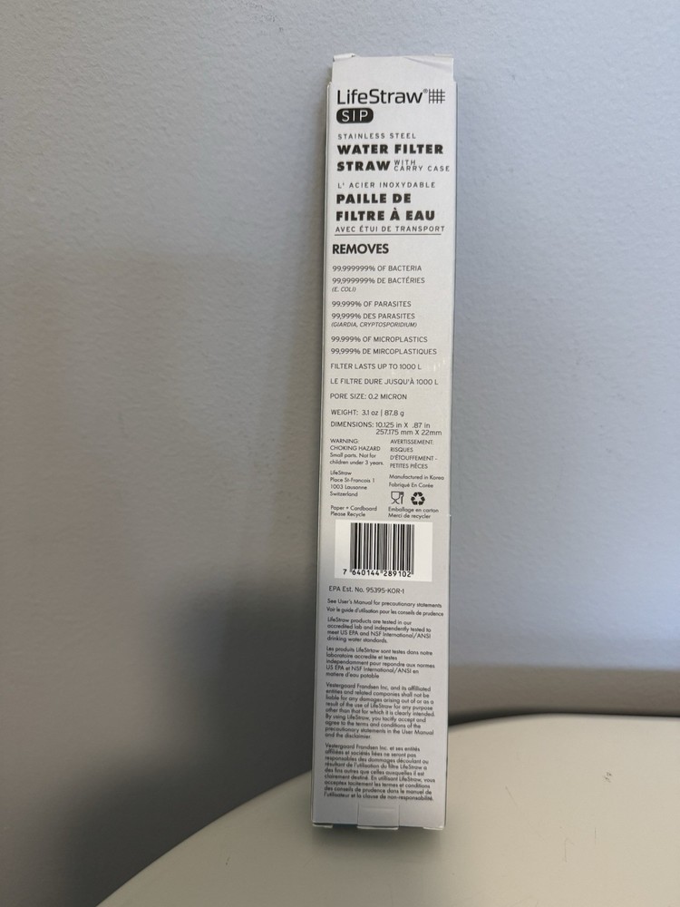 LifeStraw SIP Reusable Steel Filter Straw