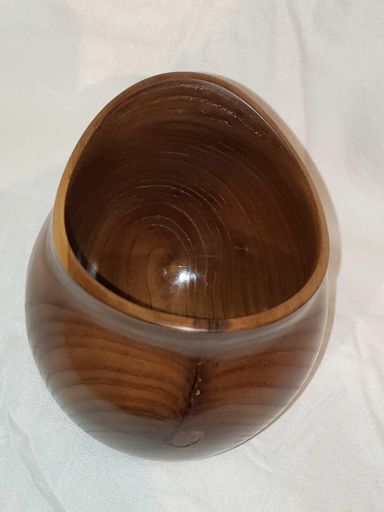 BEAUTIFUL NATURAL EDGE OLIVE WOOD VASE