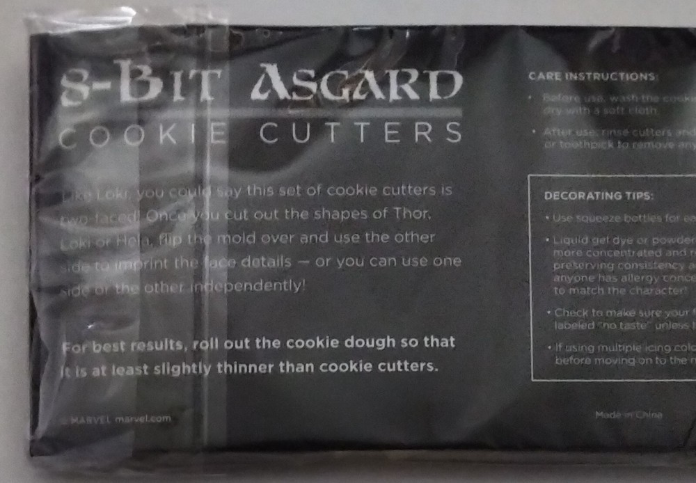 MARVEL ASGARD COOKIE CUTTERS, LOOTCRATE, NEW