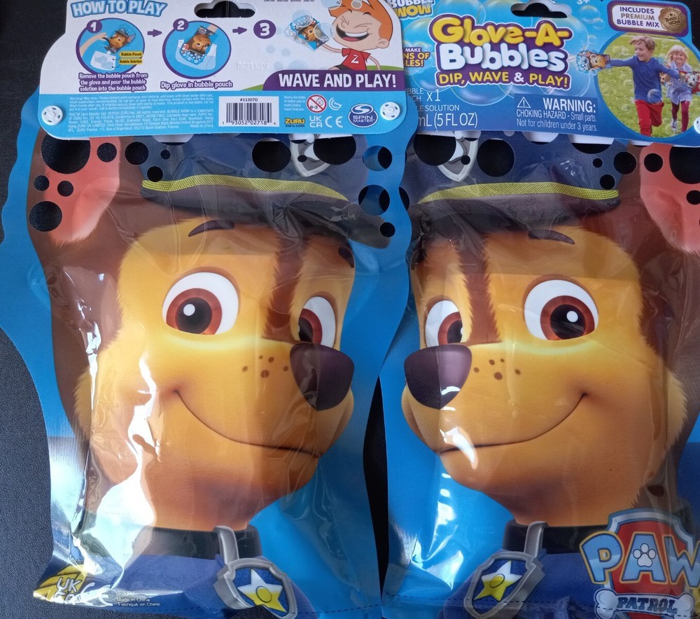 📫(2 pack )ZURU Glove-A-Bubbles Bubble Maker. Lot#2