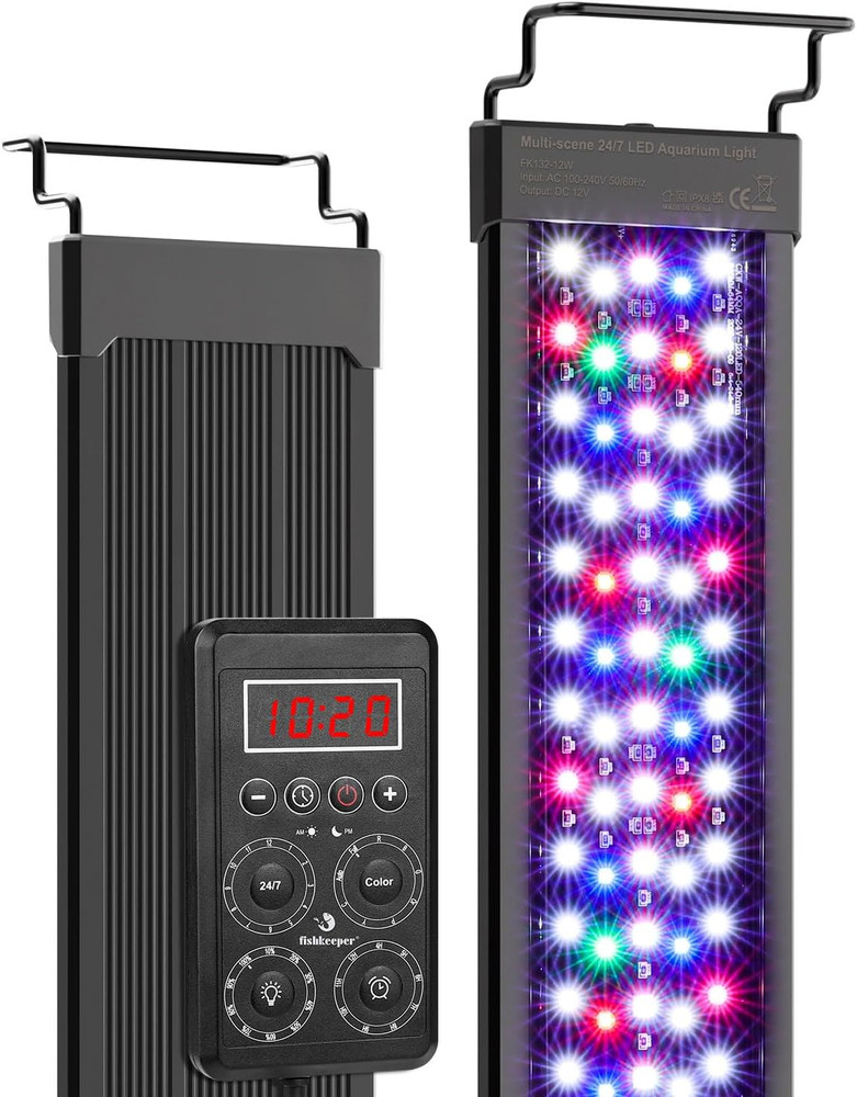 Smart LED Aquarium Light with One-Button Real-Time Sync, 24/7 Mode Full Spectrum