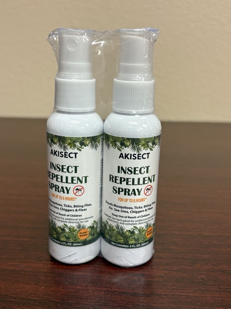 Akisect NATURAL Insect Repellent Spray 2 oz -2 Pack