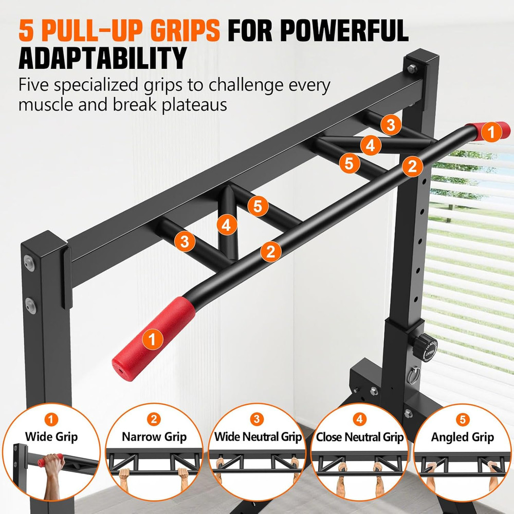 Foldable Power Tower Dip Station for Pull Ups, Dips & Push Ups, Upgraded Free St