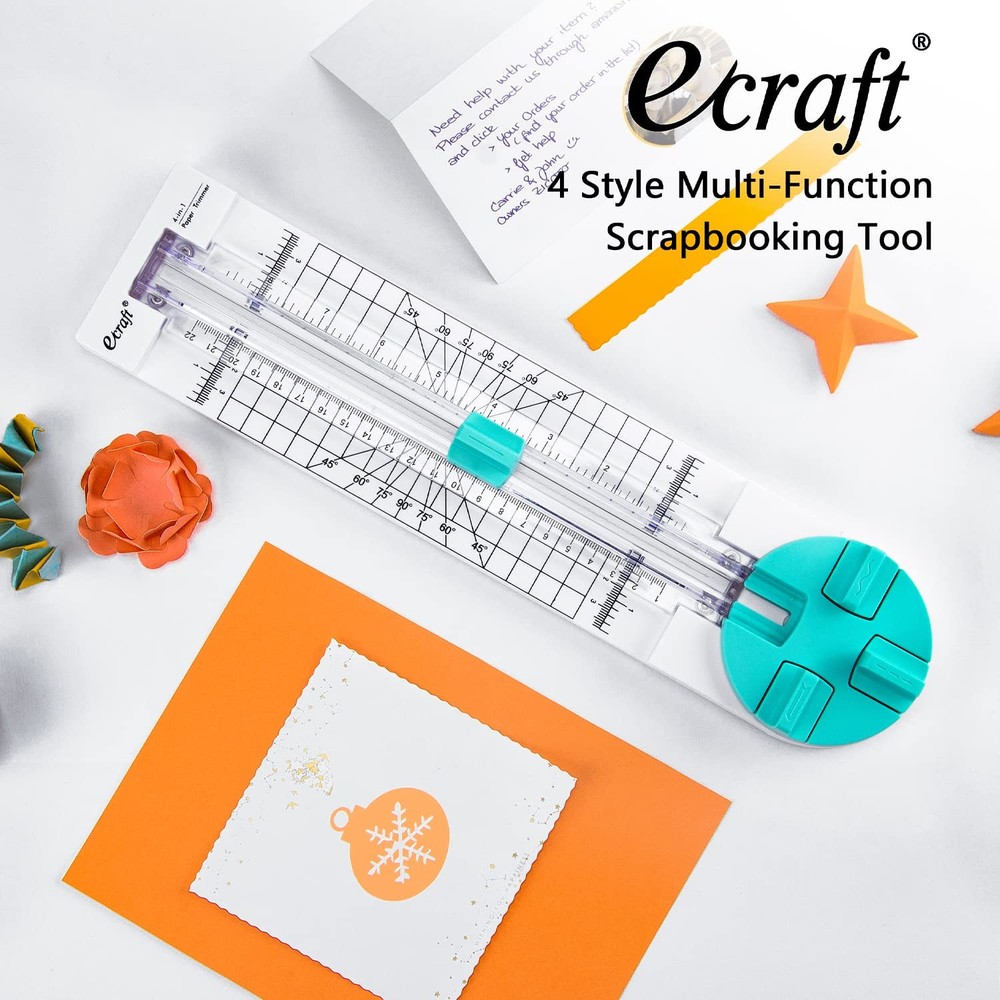 Trimmer Craft Cutter: 4 Style Multi-Function Scrapbooking Tool with Dial Blad...