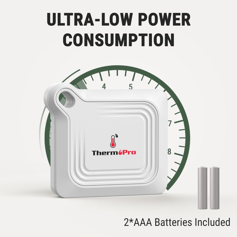 ThermoPro Bluetooth Thermometer Hygrometer, 260FT Range White, White