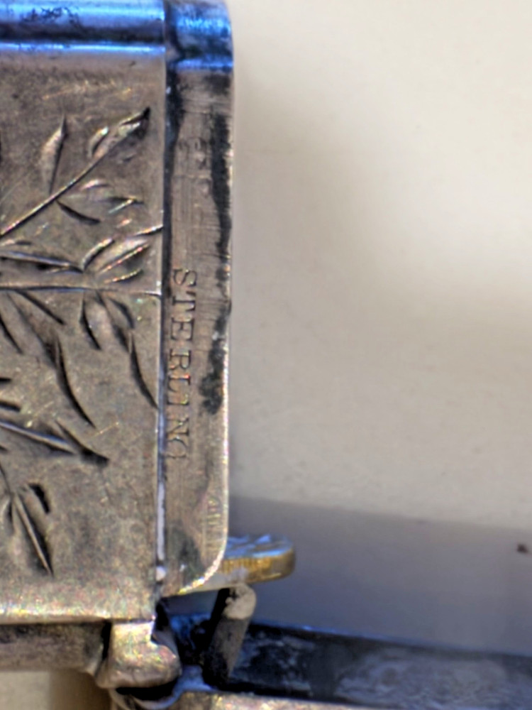 Antique Sterling Silver Match Case Possibly Gorham Hard to Read the Makers Mark