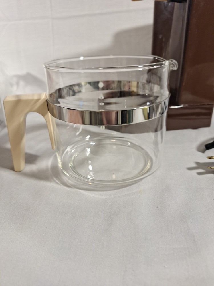 Vintage Hamilton Beach Mini Drip Coffee Maker Scovill 4 Cup Brown**MISSING LID**