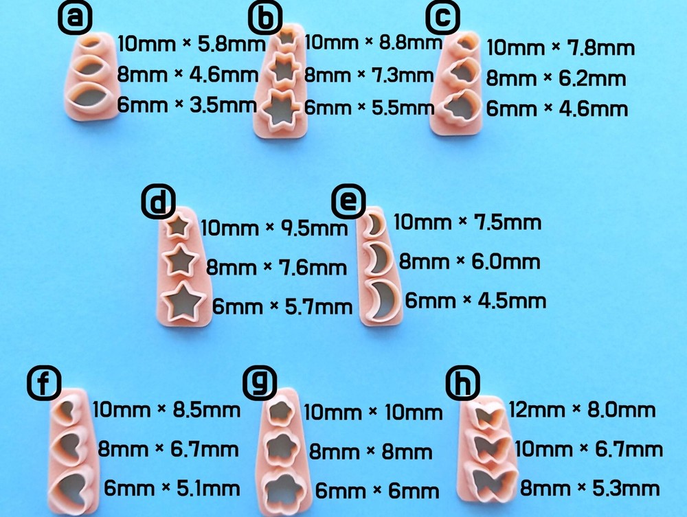 Micro Mini Polymer Clay Cutter Set | Unique Maxi Mini Clay Cutters | Clay Tools