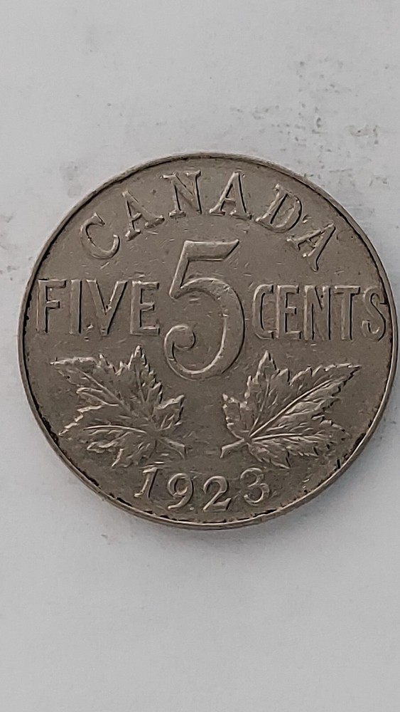 1923 Canada 5 Cent Nickel, George V