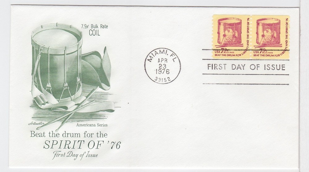 TurtlesTradingPost- 7.9 cent Drummer Boy  1976 #1615 Artmaster Cachet FDC