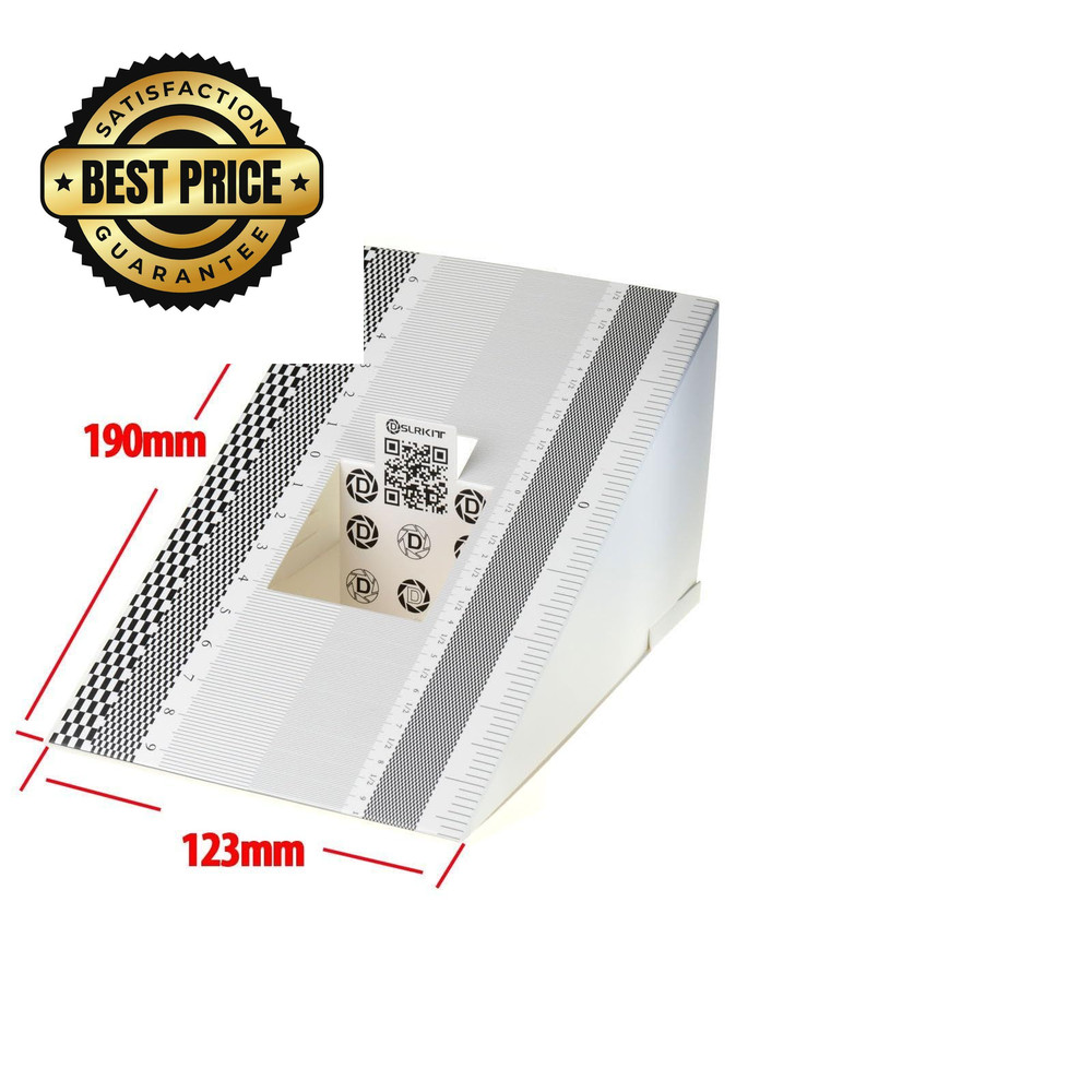 DSLRKIT Lens Focus Calibration Tool Alignment Ruler Folding Card(Pack Black