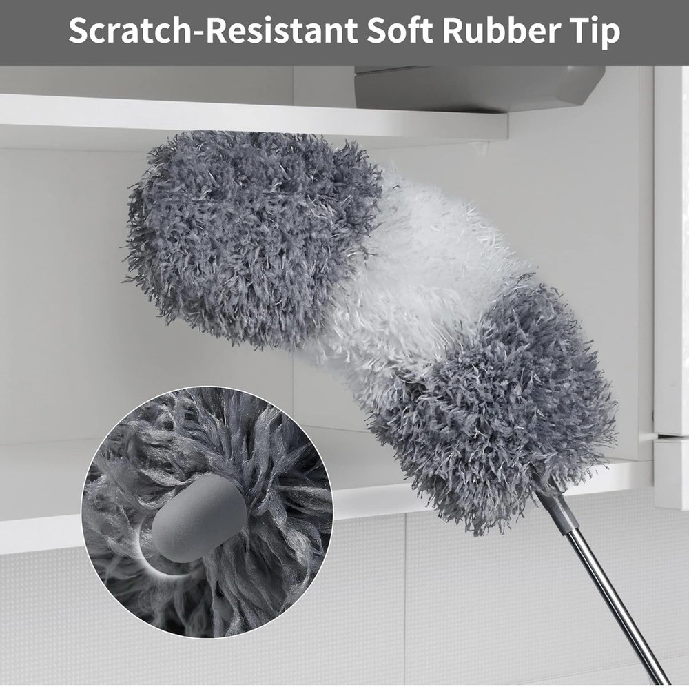 Microfiber Feather Duster 7PCS, Bendable Dusters 100 Inch Extension Pole NEW
