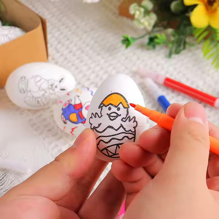 Easter Fun: DIY Hand-painted Cartoon Bunny Eggs