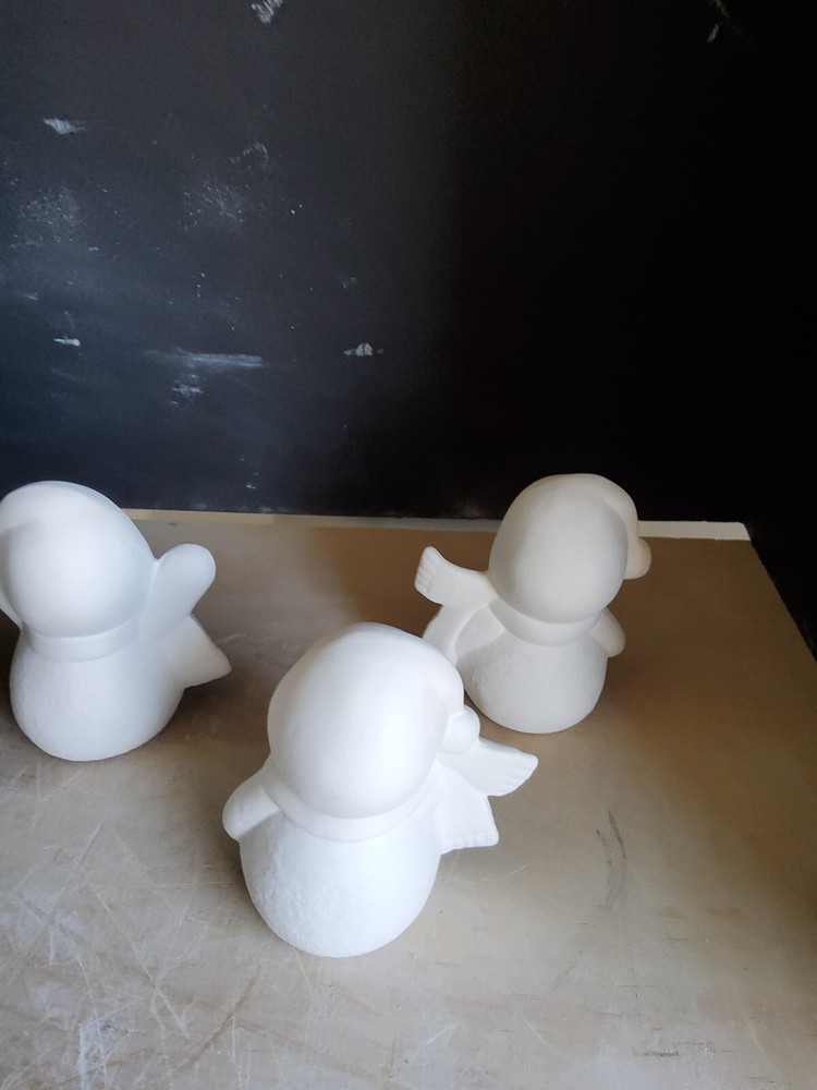 Ceramic Bisque Snowman ( 3) Ready to paint