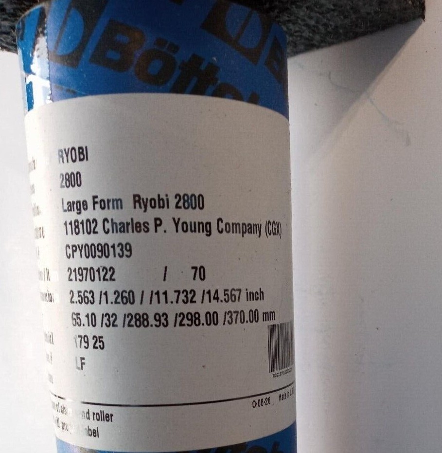 Böttcher Systems RYOBI 2800 Large Form Water Metering Form Roller