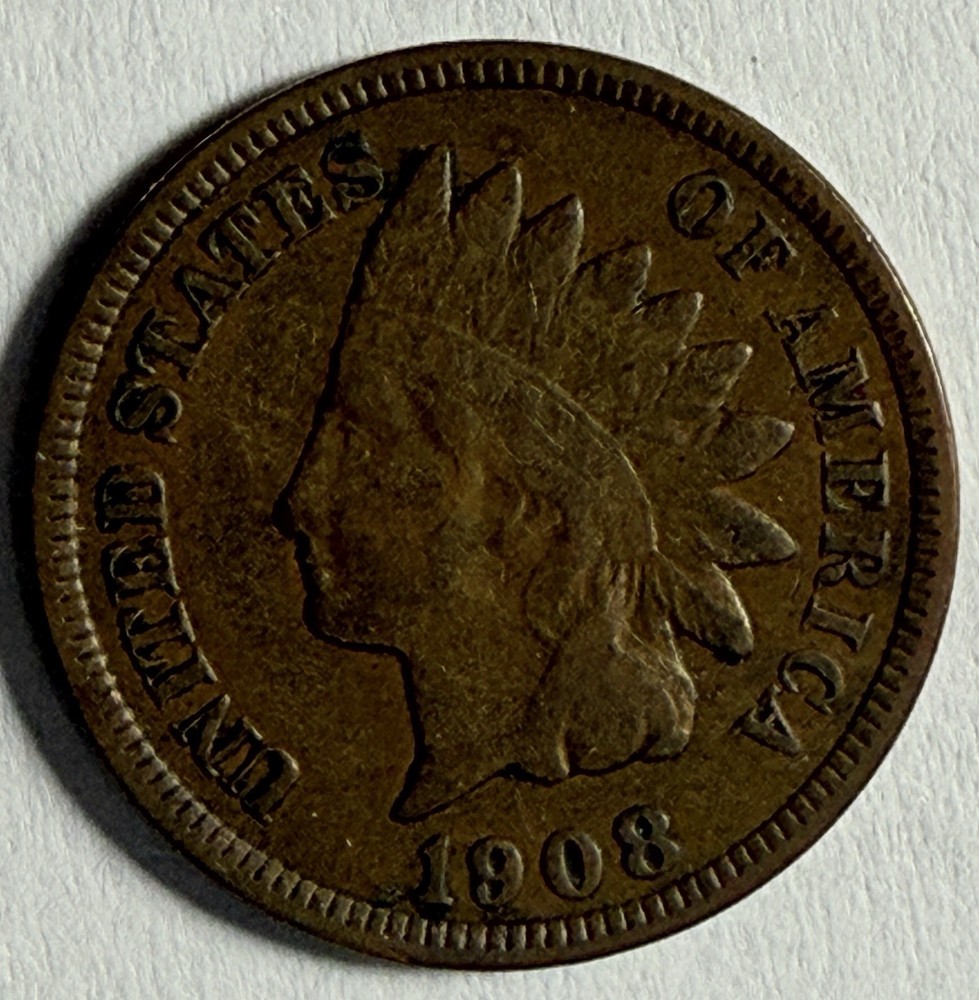 1908 Indian Head Cent Penny - (37-4)