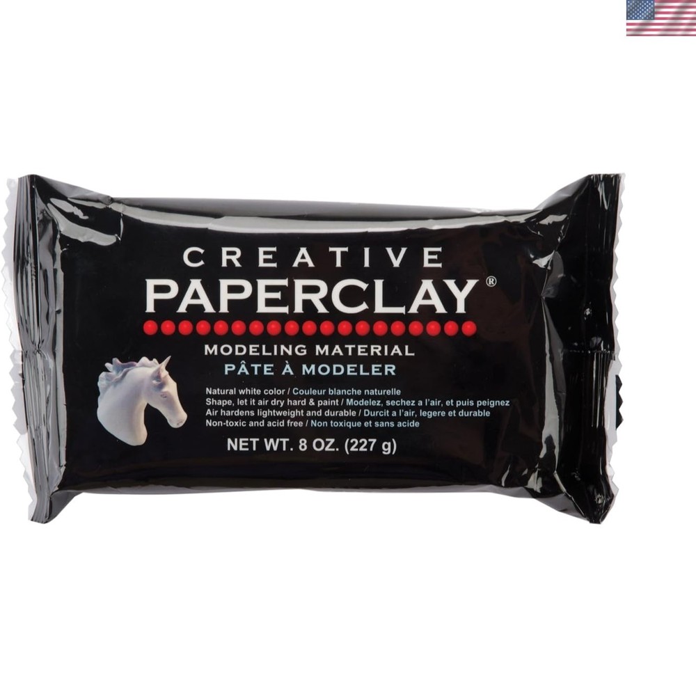 Non-Toxic 8 Oz White Air Dry Modeling Material - Ideal for Creative Projects