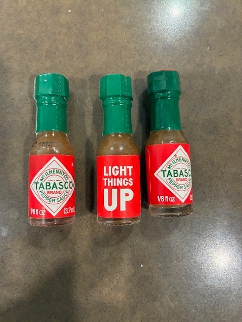 tabasco  hot sauce 3.7 ml 3 bottles