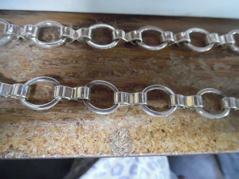 silver tone 42" chain link belt womens