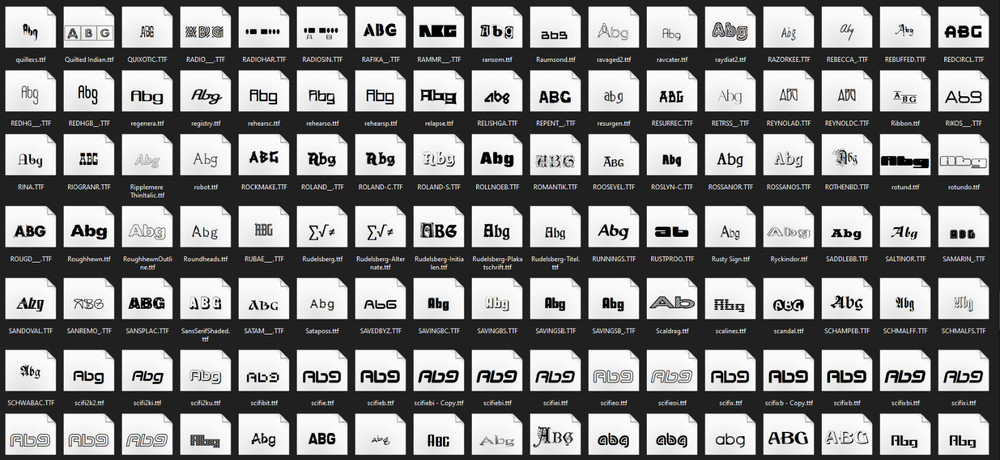 1500 Professional TrueType Fonts - Works with Windows, Mac & Linux .TTF CD-ROM