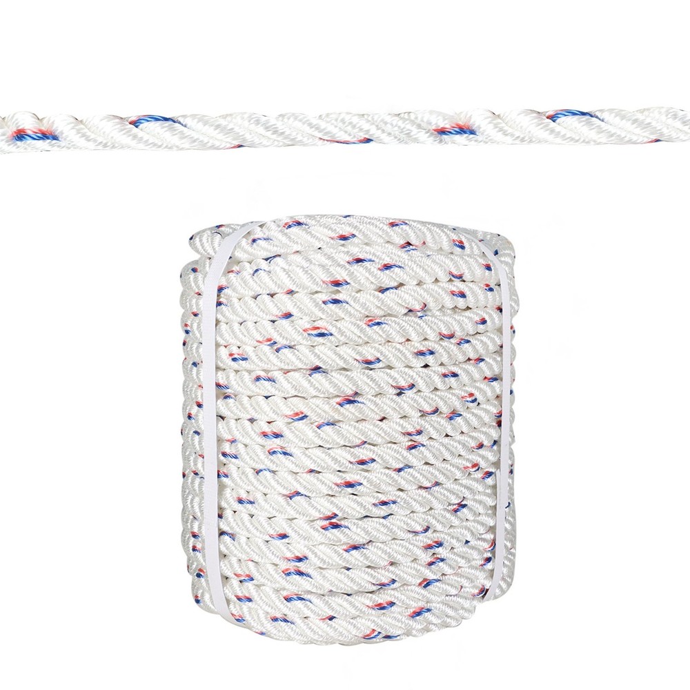 Double Braid Polyester Arborist Bull Rope 5/8"×150' 7200Lbs Pulling Rigging Line