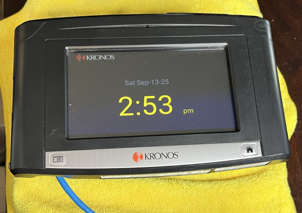 Kronos 8609100-007 InTouch 9100 Time Clock tested