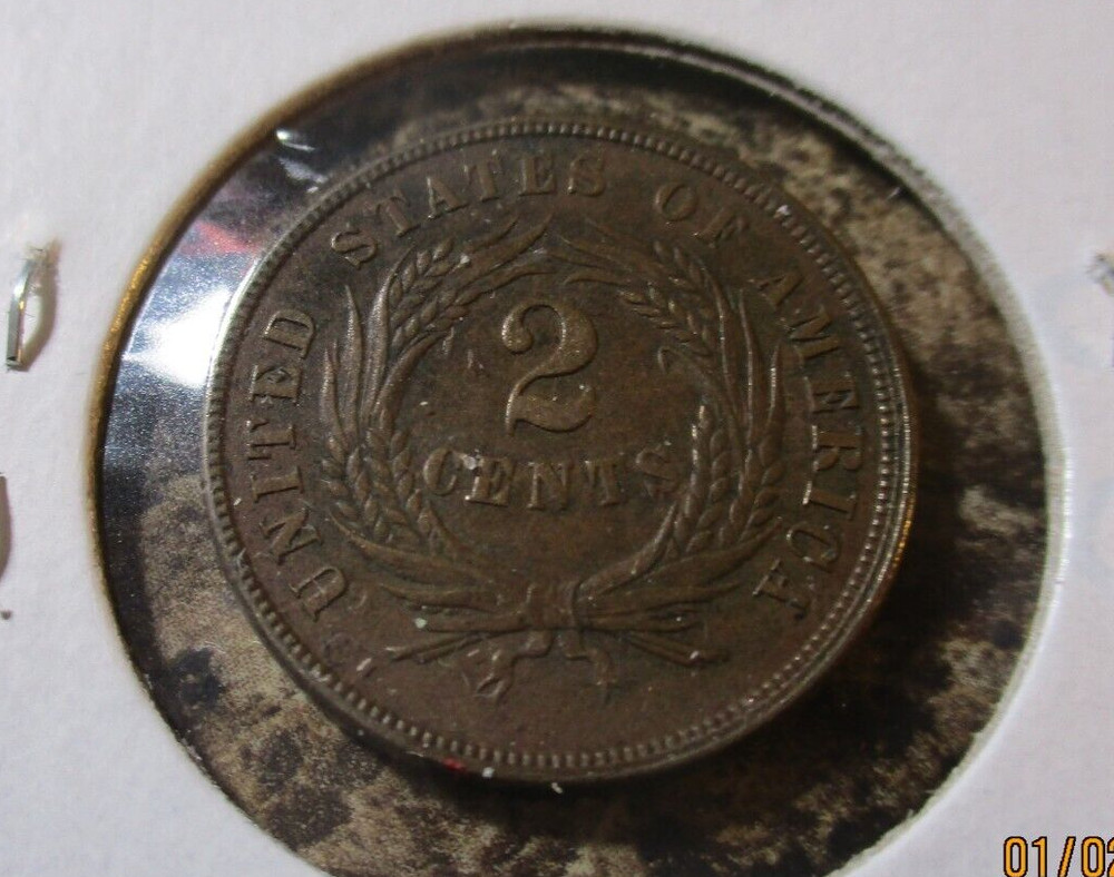 1865 2 CENT REPUNCHED DATE FS-02-1865-1302 TC5