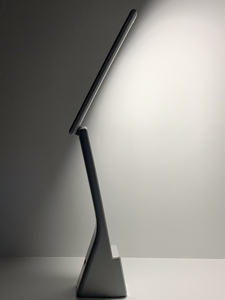 Living Glow Rechargeable Table Reading Lamp 3 Light Modes Adjustable Foldable