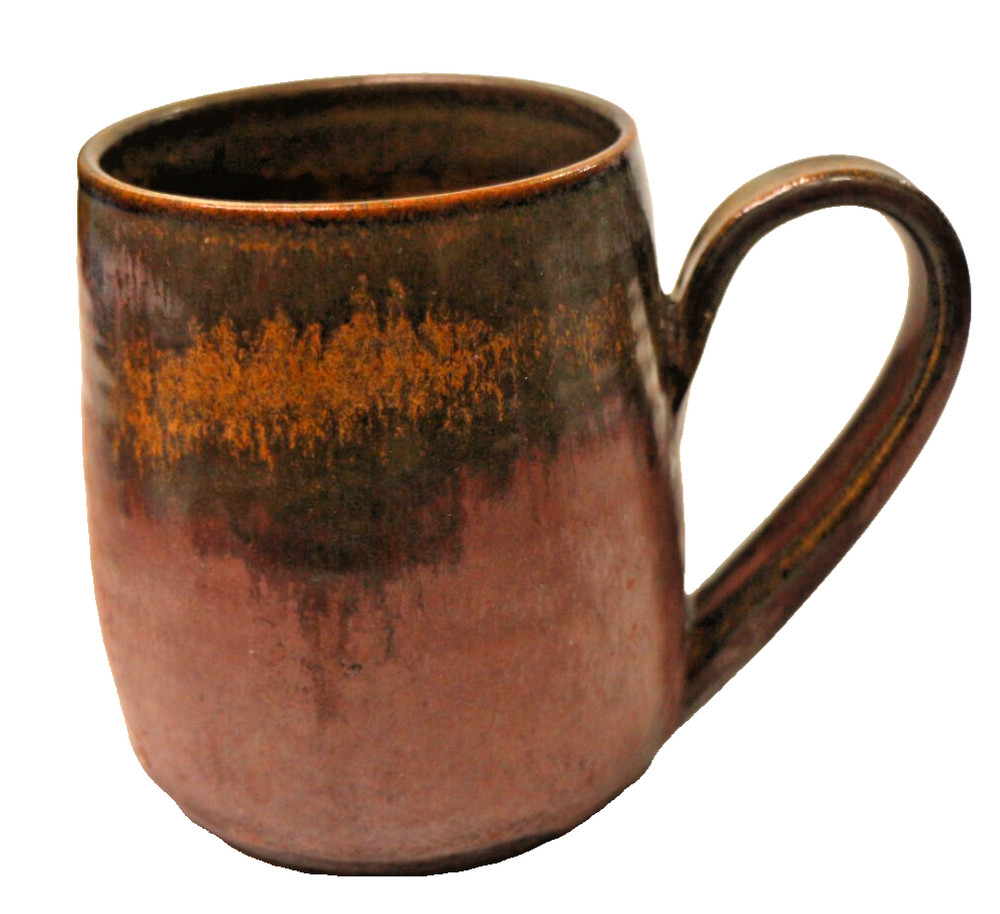 Fine Artistic Signed Studio Hand-thrown Stoneware Pottery Coffee Cup "AB"