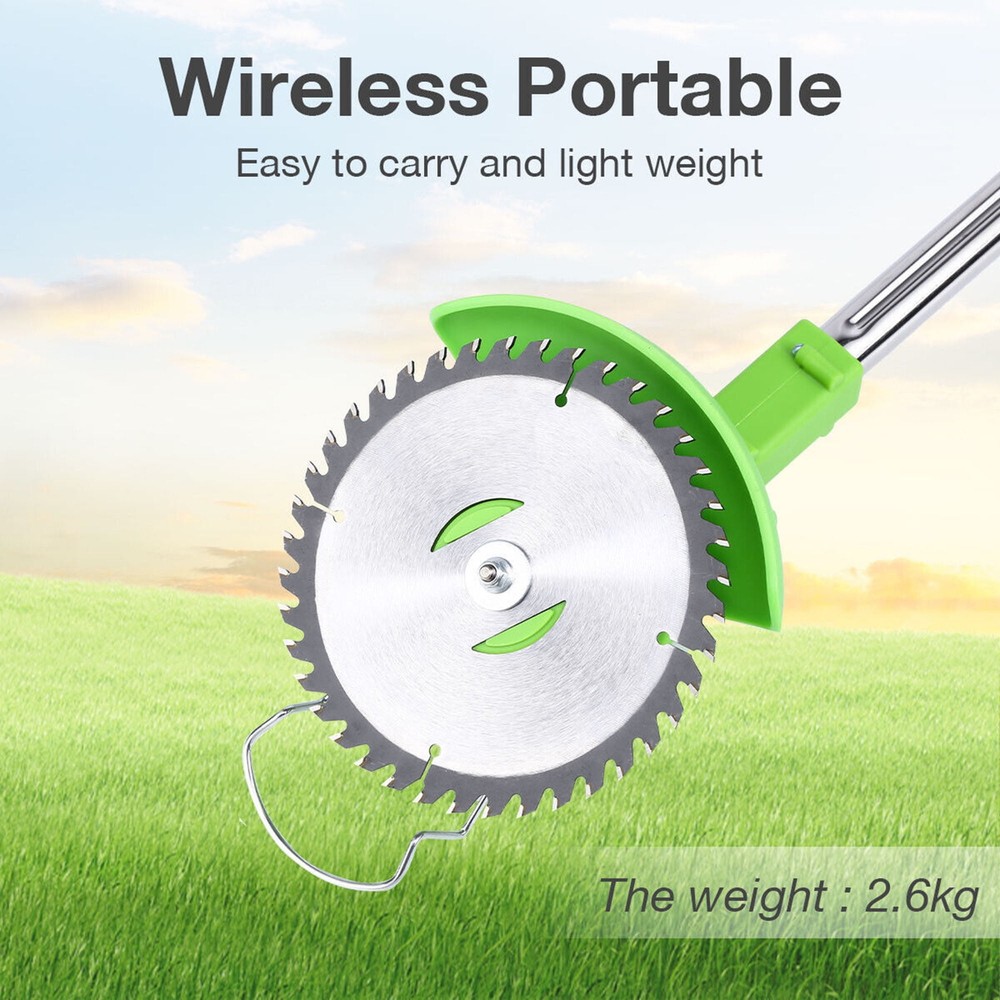Cordless 600W Weed Eater Lawn Edger Grass String Trimmer 2 Batteries