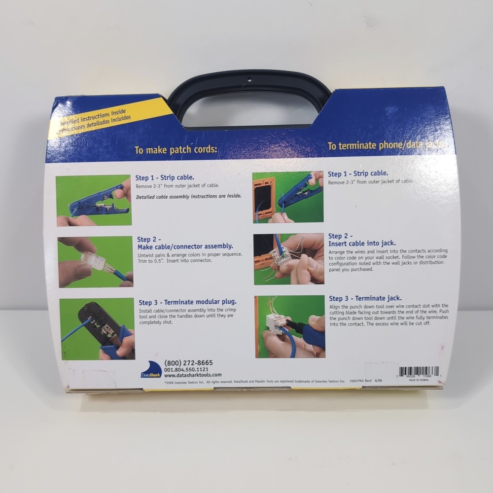 DataShark Network Tool Kit With Case PA 70007 Data Shark Cabling Networking