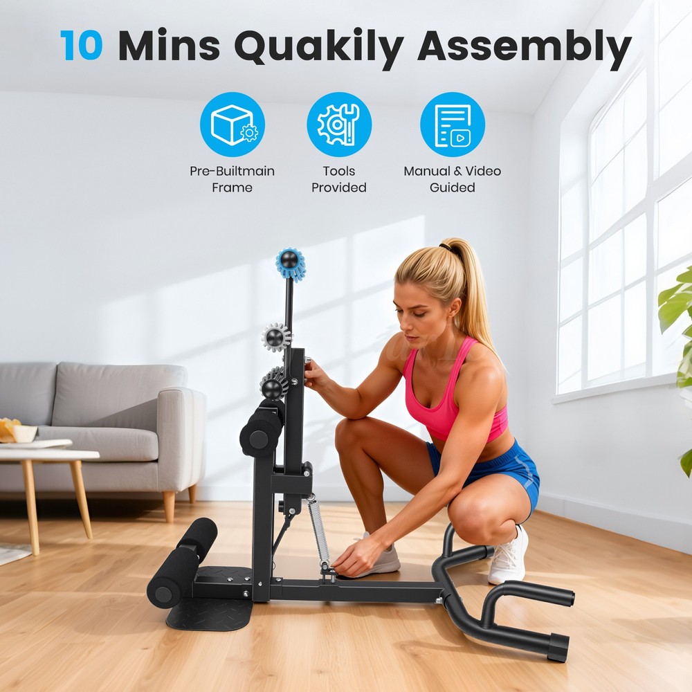 Deep Squat Training Machine Adjustable Resistance Foam Rollers Compact Workout