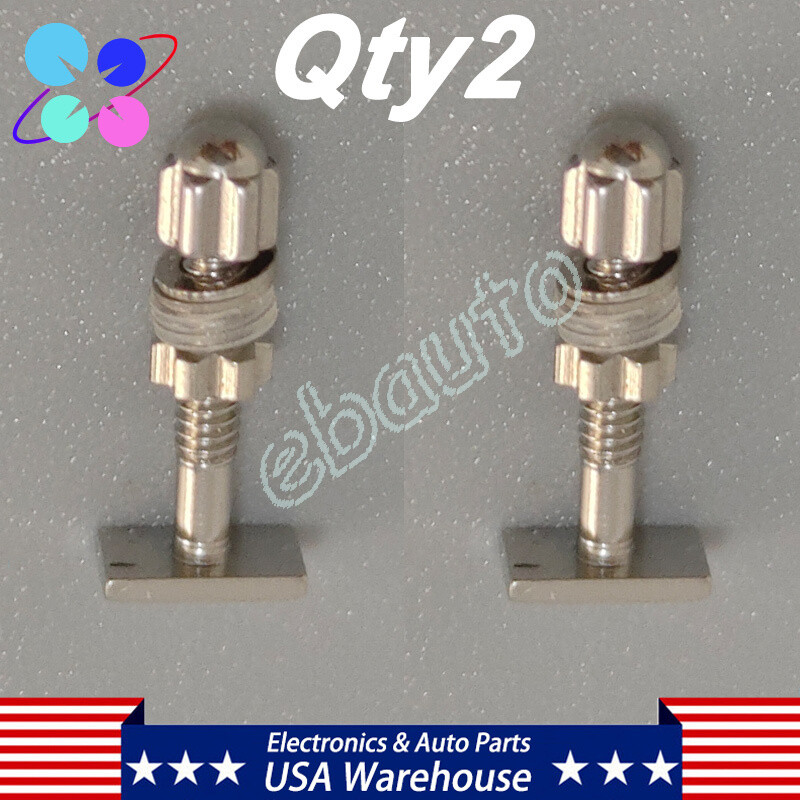 2* Rectangle Screw & Bolt Replace For Cartier Eyeglasses Frame Silver 4.0*2.0mm