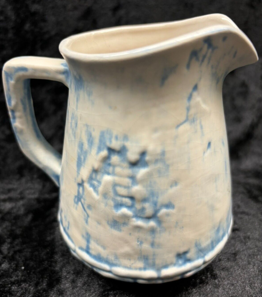 4-1/2" Ceramic Creamer/Pitcher Signed LJM 1981