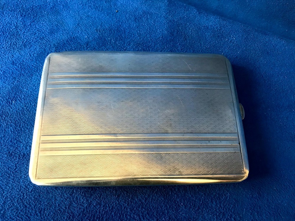 Antique Enamel on Sterling Silver Cigarette Case